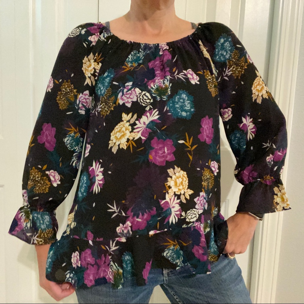 FLORAL INC TOP - Picture 1 of 5